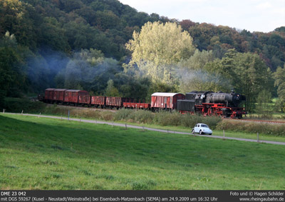 Reisen wie vor 50 Jahren - Fotogüterzug am 24.9.2009