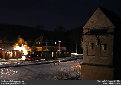 Ein Winterabend im Preßnitztal