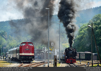 1. Erzgebirgische Eisenbahn- und Oldtimer-Erlebnistage - Sonderzüge am 19.7.2014 und 20.7.2014
