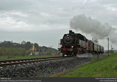 Mit dem Bubikopf auf der Mittelschwabenbahn - Fotogüterzug am 17.4.2015